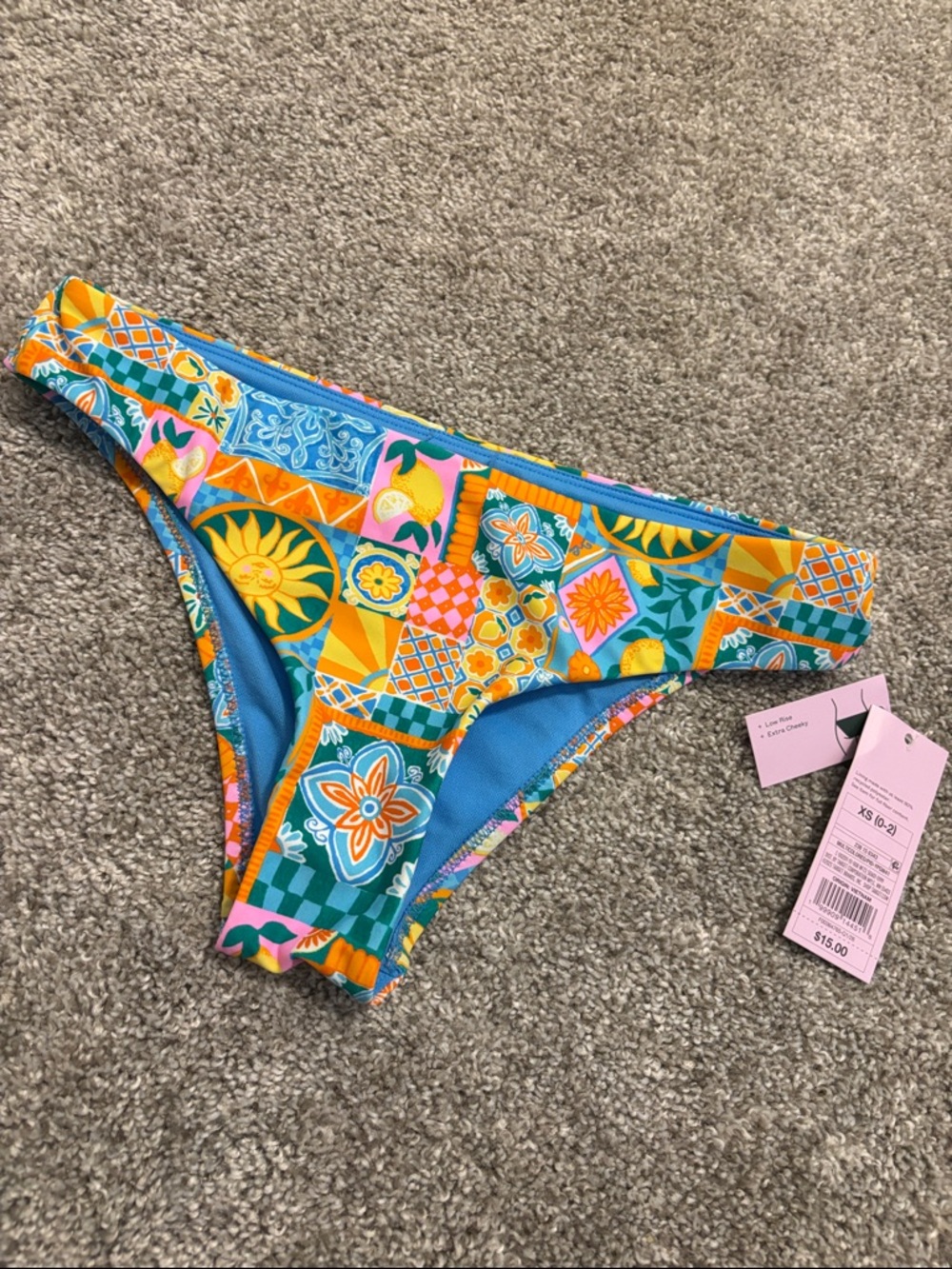 Colorful Tile Print Bikini Set - Picture 3 of 4